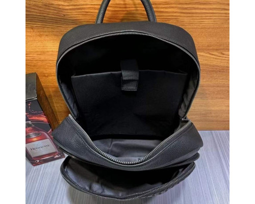 Рюкзак мужской из натуральной кожи 30х41х12, городская сумка на спину для ноутбука Tiding Bag черная