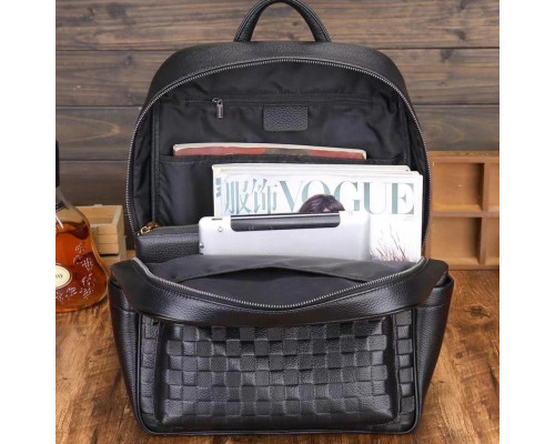 Рюкзак мужской 30х41х12, городской наплечник для ноутбука и документов Tiding Bag 13292 черный