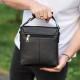 Кожаная мужская сумка-месенджер 21х23х5.5, сумочка планшет через плечо Tiding Bag 48450 черная