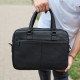 Мужская деловая сумка из кожи 39х29х10, классический портфель для ноутбука и офиса, черный