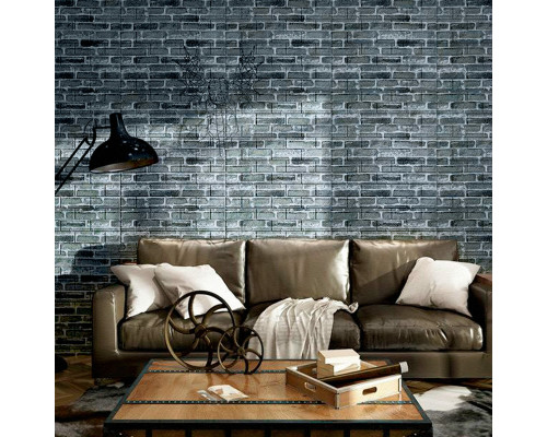 Декоративная 3D панель самоклейка 700x770x5мм Кирпич серый Екатеринославский (042) SW-00000039