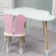 Детский столик облако 46х70х40 и стул бабочка 26.5х26х25, стульчик и стол для учебы и творчества, белый с розовым