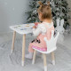 Стол прямоугольный 46х60х45 и стул корона 26.5х26х25, столик и стульчик для мальчика, белый