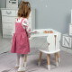 Стол прямоугольный 46х60х45 и стул бабочка 26.5х26х25, столик и стульчик для девочки до 7 лет, белый