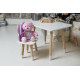 Детский стол 46х60х45 и стул крылышки бабочки 26.5х26х25, столик и стульчик для девочки, фиолетовый с белым