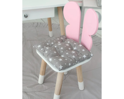 Подушка мягкая для детского стульчик 23х28, серая