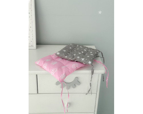 Подушка мягкая для детского стульчик 23х28, серая