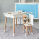 Столик с откидным верхом 53х60х45 и стульчик бабочка 26.5х26х25, стол и стул для мальчика от 1 года, белый