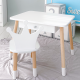 Стол прямоугольный с ящиком для вещей 46х60х45 и стул корона 26.5х26х25, столик и стульчик в детскую, белый