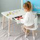Стол прямоугольный с ящиком 46х60х45 и стул ушка кролика 26.5х26х25, столик и стульчик в детскую, белый