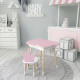 Столик облачко с откидной нишей 54х68х50 и стульчик корона 26.5х26х25, стол и стул в детский, белый