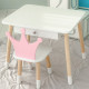 Детский столик белый и стульчик корона бело- розовый. Столик с ящиком для карандашей и разукрашек 56787