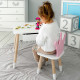 Детский столик белый и стульчик корона бело- розовый. Столик с ящиком для карандашей и разукрашек 56787