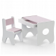 Комплект детской мебели столик и стульчик  70×45×51, стол и стул в детскую, белый с розовым