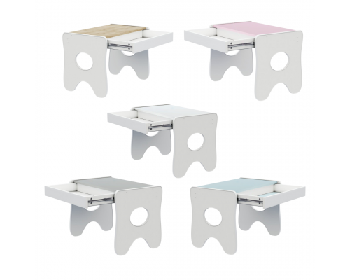 Удобный столик в детскую комнату 70×45×51, детский игральный стол с ящиком, белый