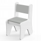 Стульчик в детскую комнату 55×37×33 детский удобный стул для игр, белый с серым