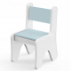 Стульчик в детскую комнату 55×37×33 детский удобный стул для игр, белый с голубым