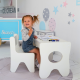 Стульчик в детскую комнату 55×37×33 детский удобный стул для игр, белый