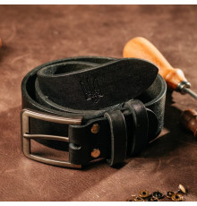 Чоловічий ремінь Florida чорний тризуб
