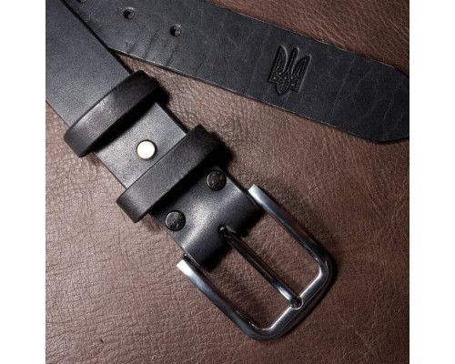 Чоловічий ремінь Florida чорний тризуб