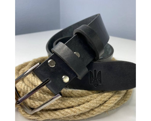 Чоловічий ремінь Florida чорний тризуб