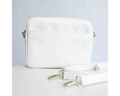 Жіночий набір ЦЕ ВСЕ ТОБІ з сумки Джорджія бежева, гаманця Біфолд та ключниці в білому кольорі