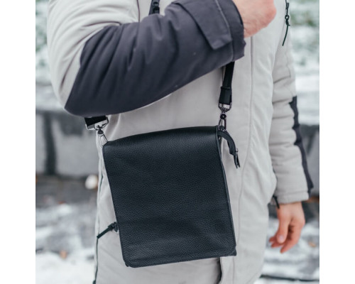 Чоловіча шкіряна сумка через плече Канзас