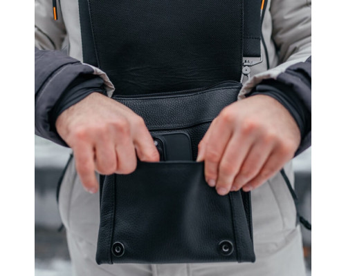 Чоловіча шкіряна сумка через плече Канзас