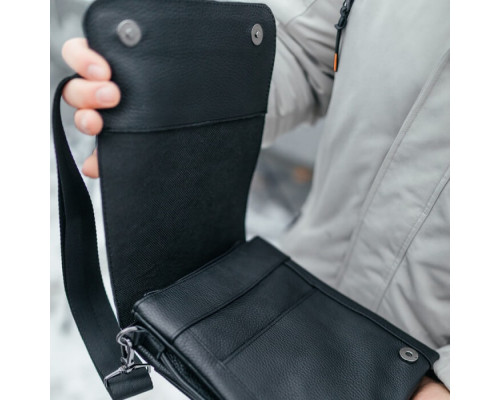 Чоловіча шкіряна сумка через плече Канзас