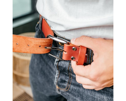 Чоловічий ремінь Florida коричневий тризуб