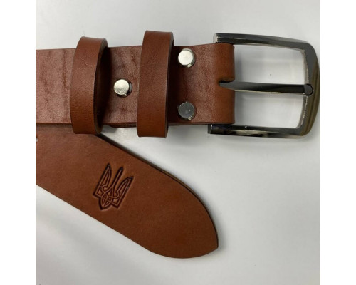 Чоловічий ремінь Florida коричневий тризуб