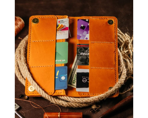 Чоловічий клатч Лонгер рудий