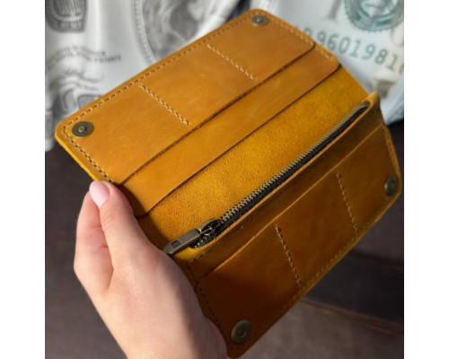 Чоловічий клатч Лонгер рудий