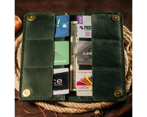 Чоловічий клатч Лонгер зелений