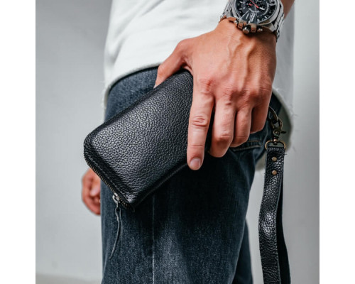 Чоловічий клатч зернистий