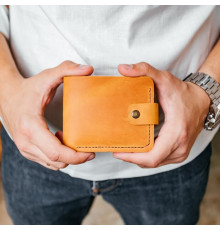 Чоловічий гаманець Біфолд рудий