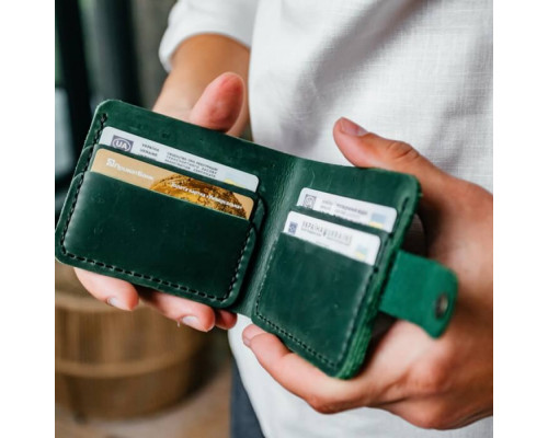Чоловічий гаманець Біфолд зелений