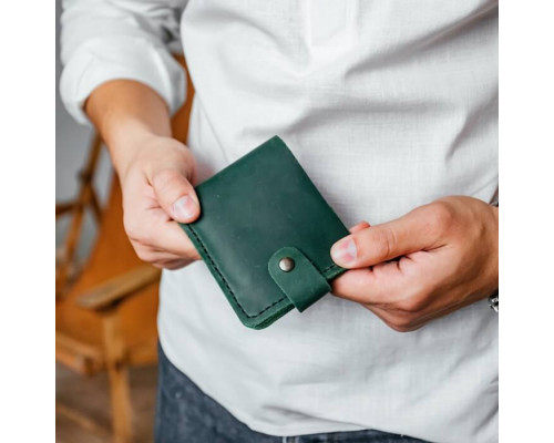 Чоловічий гаманець Біфолд зелений