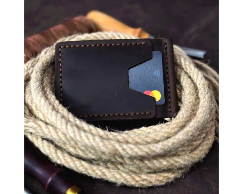 Затискач для грошей коричневий