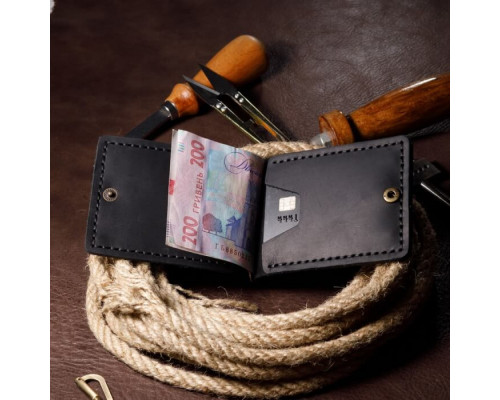 Затискач для грошей чорний MNS