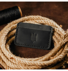 Картхолдер чорний Тризуб