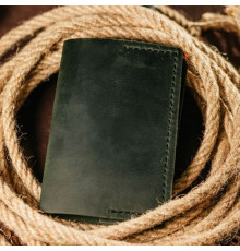 Чоловіча обкладинка на паспорт зелена