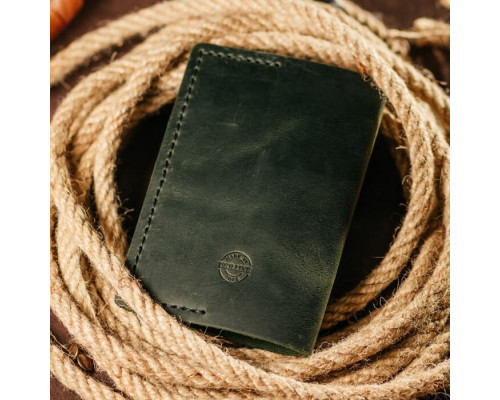 Чоловіча обкладинка на паспорт зелена