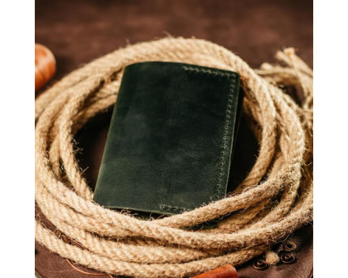 Чоловіча обкладинка на паспорт зелена