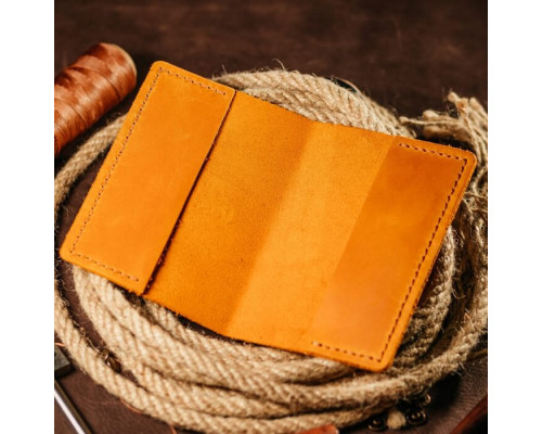 Чоловіча обкладинка на паспорт руда Тризуб