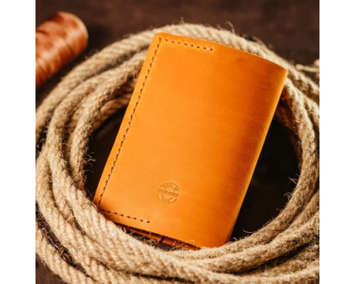 Чоловіча обкладинка на паспорт руда Тризуб