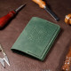Чоловіча обкладинка на паспорт зелена Тризуб