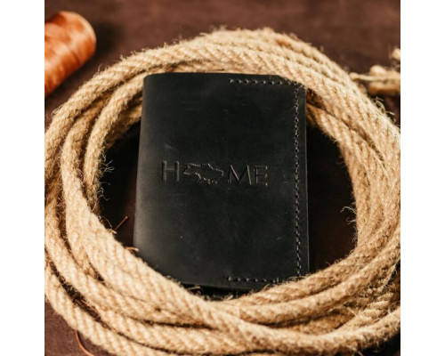 Чоловіча обкладинка на паспорт чорна Home