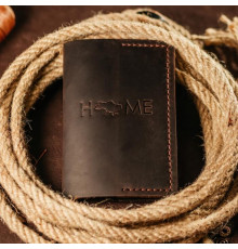 Чоловіча обкладинка на паспорт коричнева Home