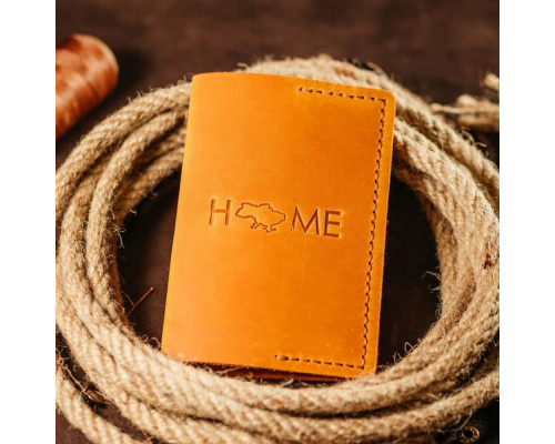 Чоловіча обкладинка на паспорт руда Home